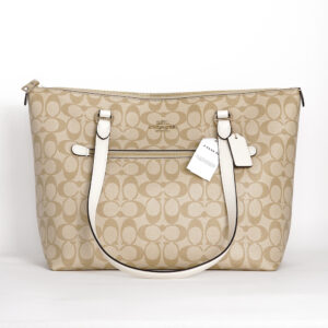 coach gallery tote in signature canvas