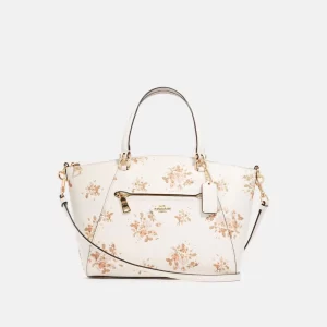 COACH PRAIRIE SATCHEL WITH ROSE BOUQUET