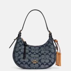 COACH KLEO HOBO IN SIGNATURE CHAMBRAY