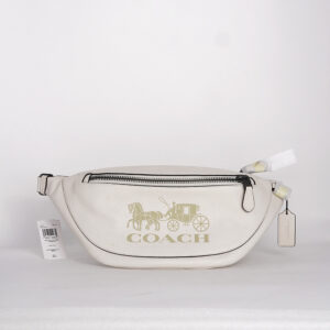coach warren belt bag with horse and carriage (chalk)