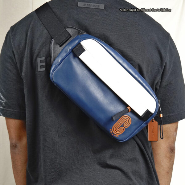 coach edge belt bag in colorblock