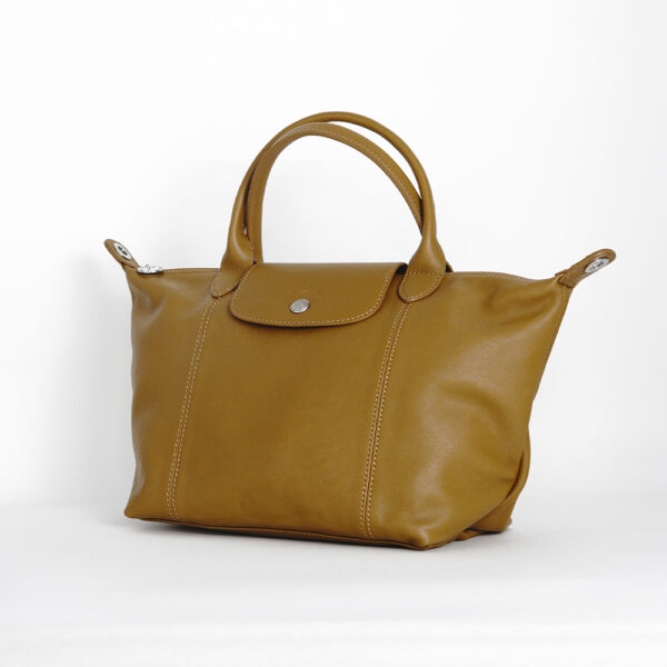 longchamp le pilage top handle cuir medium size