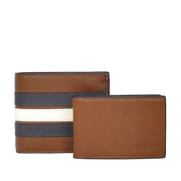 coach 3 in 1 wallet with varsity stripe