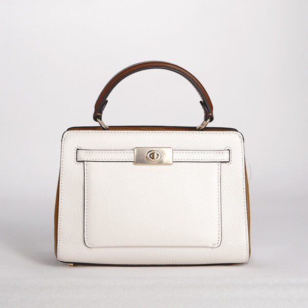 coach mini lane top handle in colorblock
