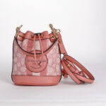 coach mini bucket dempsey in signature jacquard