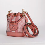 coach mini bucket dempsey in signature jacquard