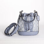 coach mini bucket dempsey in signature jacquard