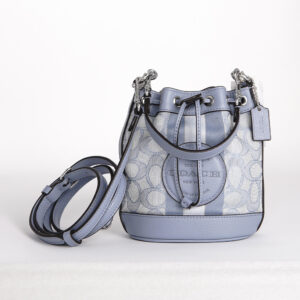 coach mini bucket dempsey in signature jacquard