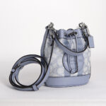 coach mini bucket dempsey in signature jacquard