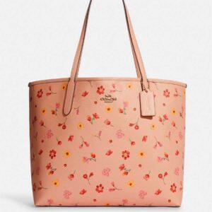 COACH CITY TOTE WITH MYSTICAL FLORAL PRINT