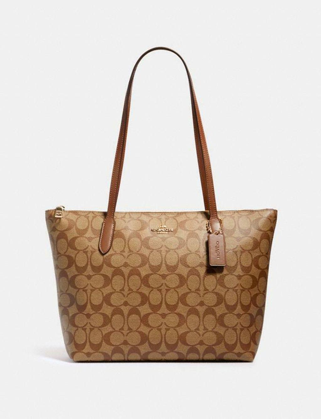 COACH ZIP TOP TOTE IN SIGNATURE CANVAS tips-sebelum-beli-beg-mahal Bag ...