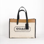 coach field tote 30 with coach badge