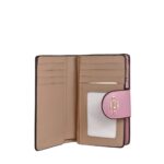 coach medium corner zip wallet in signature canvas with heart petal print