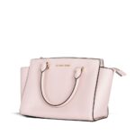 michael kors selma saffiano leather medium top zip