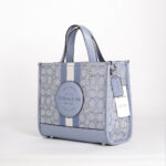 coach dempsey tote 22 in signature jacquard