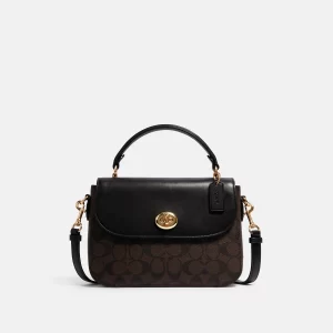 COACH MARLIE TOP HANDLE SATCHEL IN SIGNATURE CANVAS