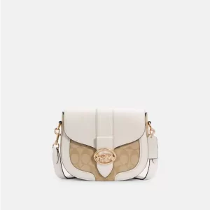 COACH GEORGIE SADDLE BAG IN SIGNATURE CANVAS
