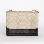 coach klare crossbody in blocked signature canvas