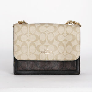 coach klare crossbody in blocked signature canvas