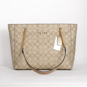 coach cammie chain tote in signature canvas