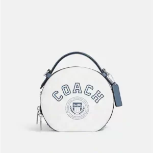 COACH CANTEEN CROSSBODY IN SIGNATURE CANVAS WITH VARSITY MOTIF