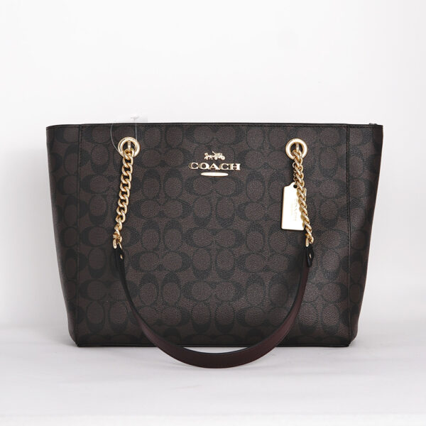 coach cammie chain tote bag in signature canvas