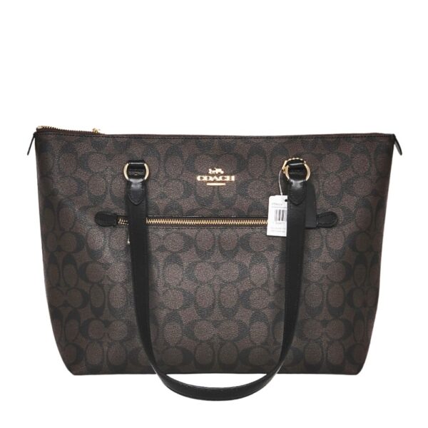 coach gallery tote in signature canvas