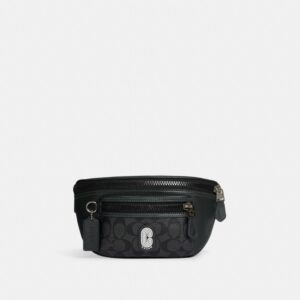 COACH WESTWAY BELT BAG IN COLORBLOCK SIGNATURE CANVAS WITH COACH PATCH