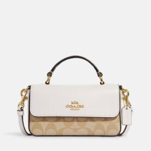 COACH MINI JOSIE TOP HANDLE CROSSBODY IN SIGNATURE CANVAS
