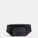 coach track belt bag in signature canvas