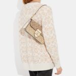 coach morgan shoulder bag in blocked signature canvas