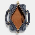 coach mini rowan crossbody in signature chambray