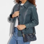 coach mini rowan crossbody in signature chambray