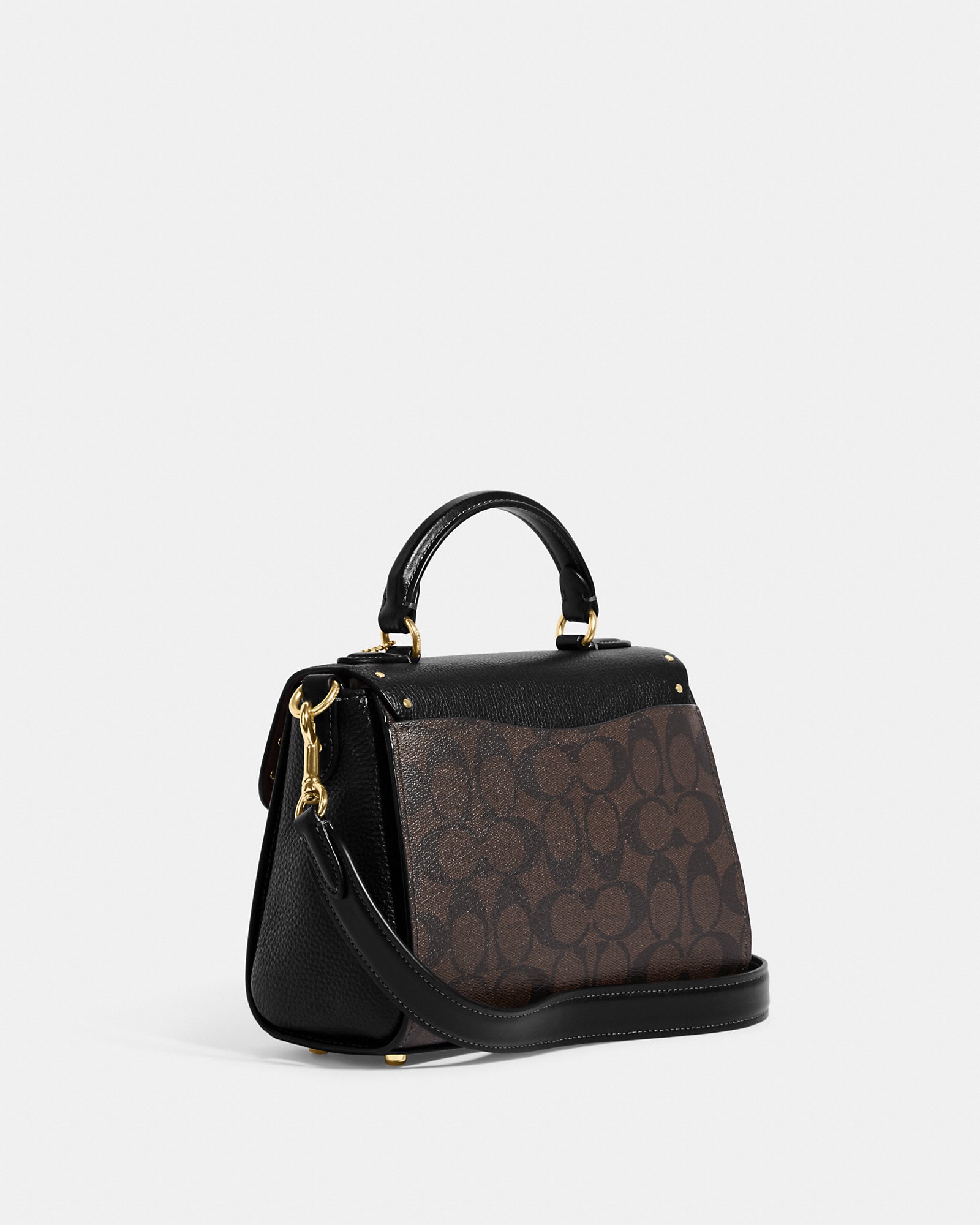 COACH MORGAN TOP HANDLE SATCHEL IN COLORBLOCK SIGNATURE CANVAS WITH ...