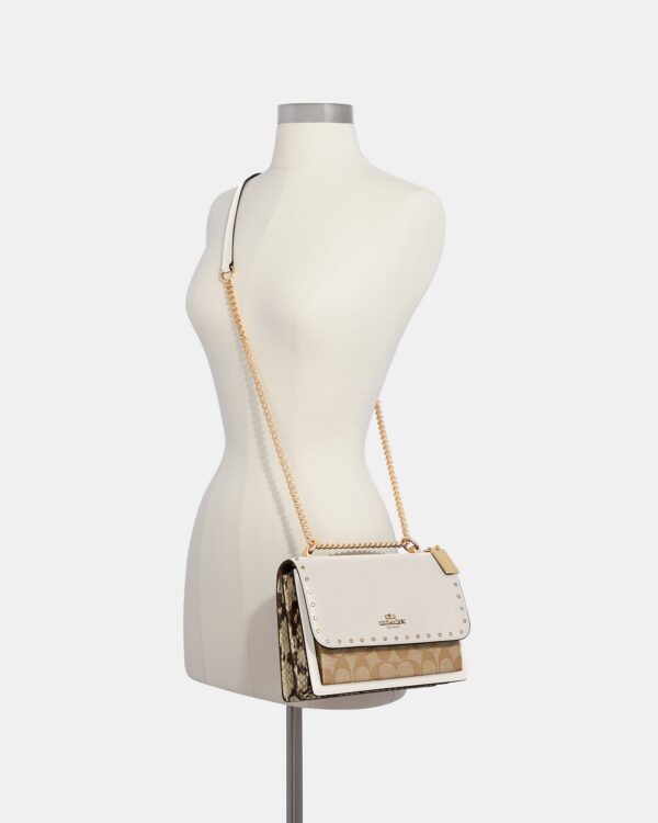coach klare crossbody in signature canvas with rivets
