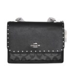 coach klare crossbody in signature canvas with rivets