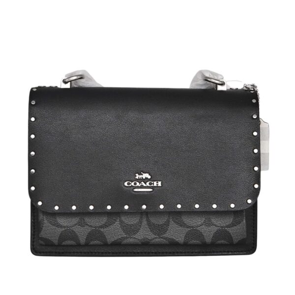coach klare crossbody in signature canvas with rivets