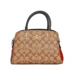 coach mini lillie carryall colorblock in signature canvas