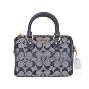 coach mini rowan crossbody in signature chambray