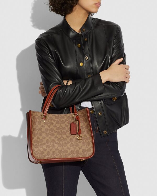 coach tyler carryall in signature canvas