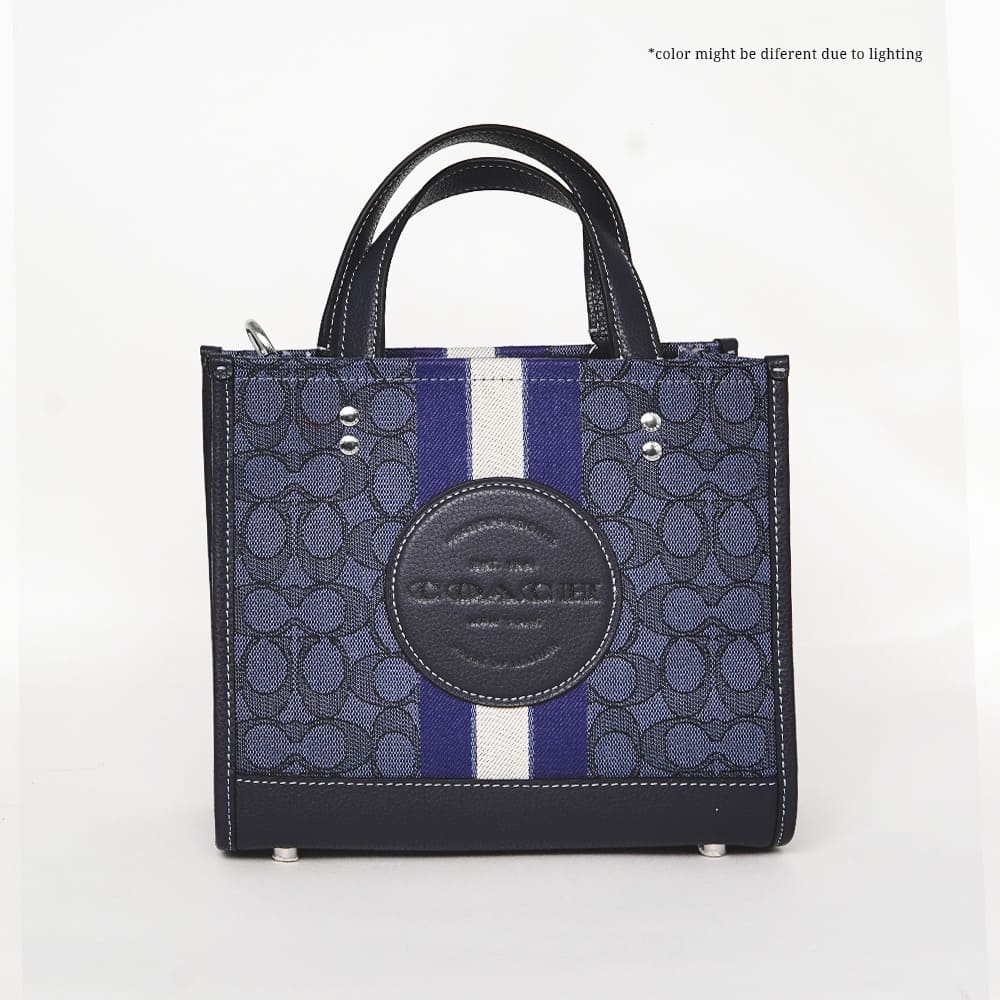 Coach Dempsey Tote In Signature Jacquard With Stripe And Coach Patch Bag Habits