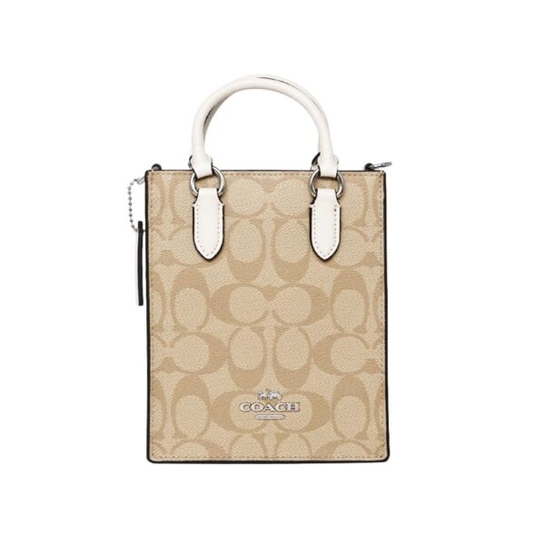 coach north south mini tote in signature canvas