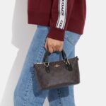 coach mini gallery crossbody in signature canvas