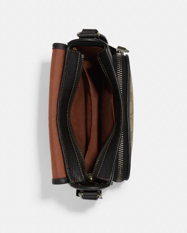 coach sullivan flap crossbody in blocked signature canvas