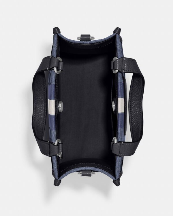 coach dempsey tote 22 in signature jacquard with stripe and coach patch