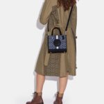 coach dempsey tote 22 in signature jacquard with stripe and coach patch