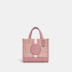 coach dempsey tote 22 in signature jacquard with stripe and coach patch