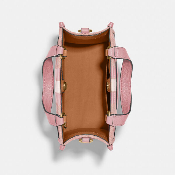 coach dempsey tote 22 in signature jacquard with stripe and coach patch