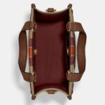 coach dempsey tote 22 in signature jacquard with stripe and coach patch