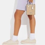 coach north south mini tote in signature canvas